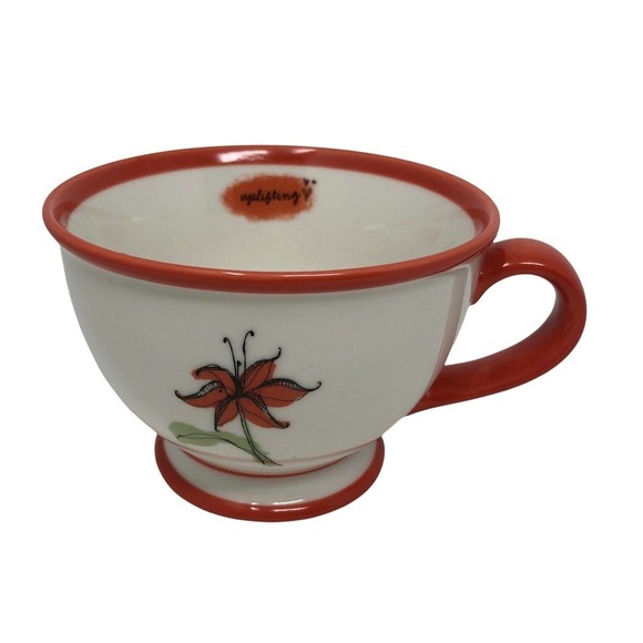Starbucks Other - Starbucks Coffee Mug 10oz “Uplifting” Orange Tiger Lily 2006 Tea Cup NWOT